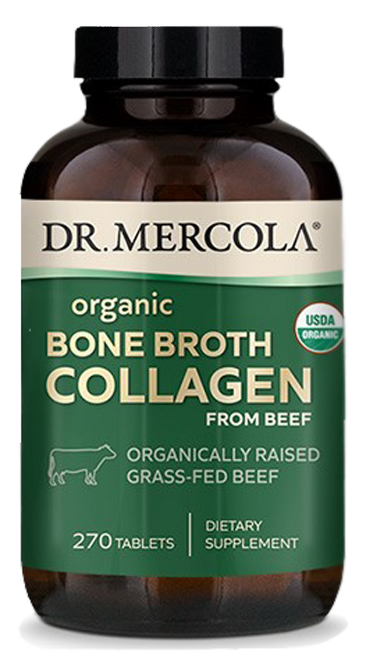 Organic Collagen from Grass Fed Beef Bone Broth 270 Tablets